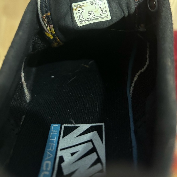 Vans Tropical Floral Print Sneakers Black White Red Orange Purple Pink Size 7 - Picture 5 of 5